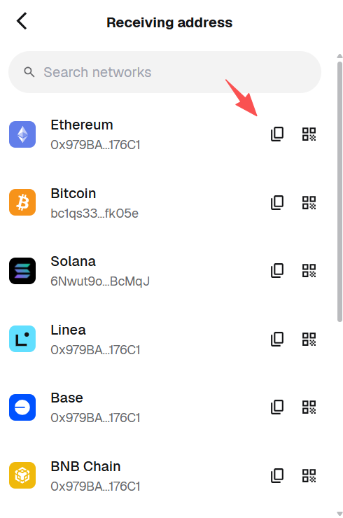 Copy address