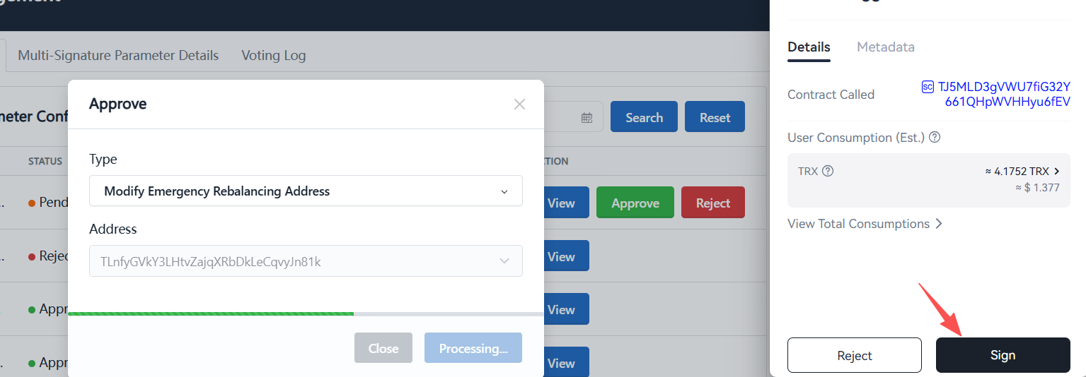 Sign and submit on-chain