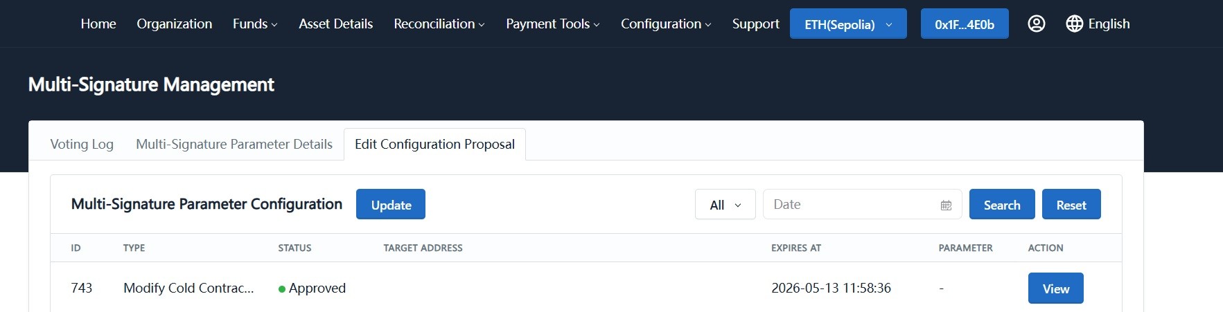 Cold contract proposal approved